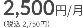 2,500円/月（税込 2,750円）